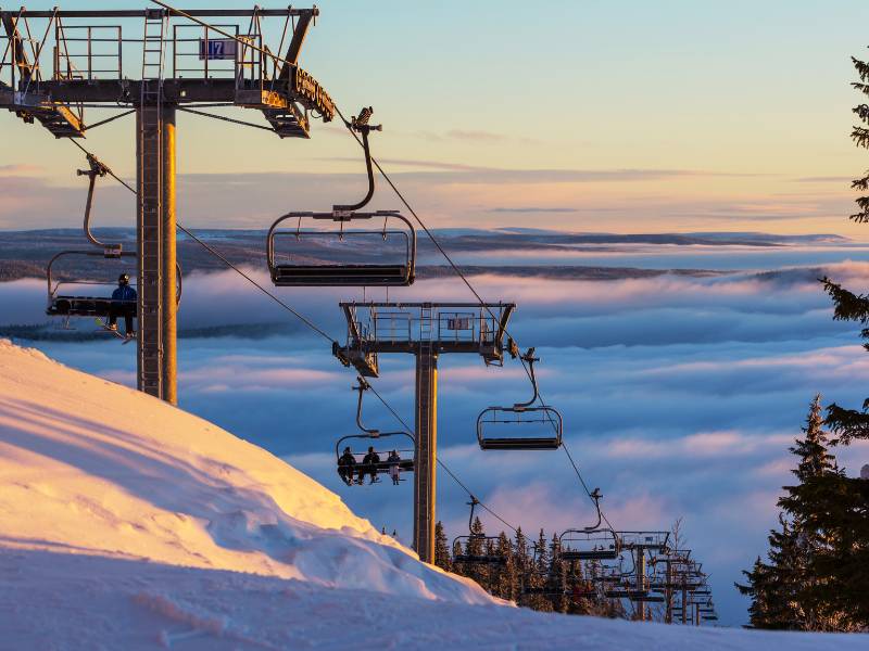 Skilift in the Swiss Alps