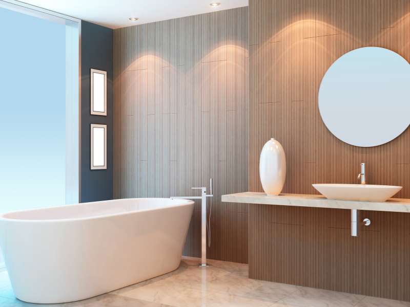 Bath with bath tub
